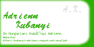 adrienn kubanyi business card